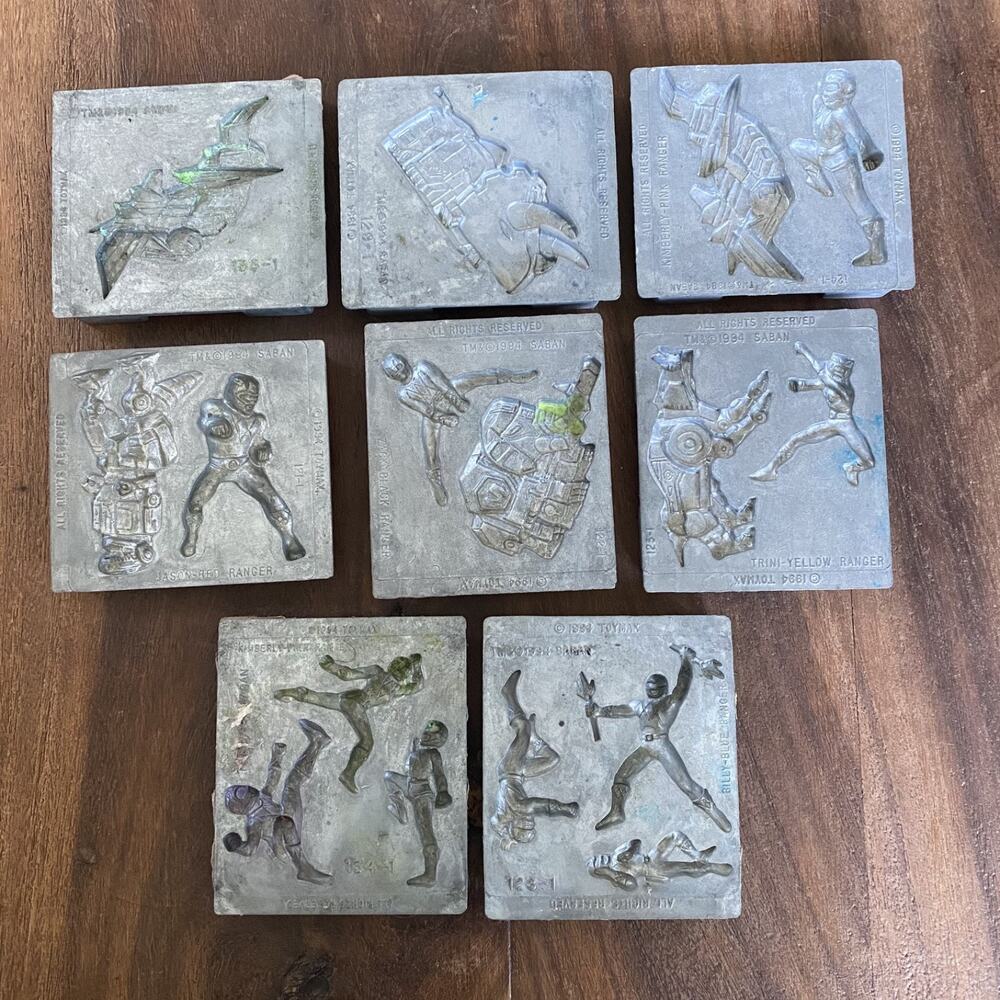 8 Vintage Toymax 1994 ThingMaker Creepy Crawlers Metal Mold Power Rangers